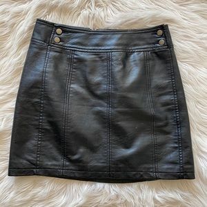 Black Leather Skirt